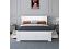 5ft King Size Connor 4 drawer white painted solid wood bed frame 2